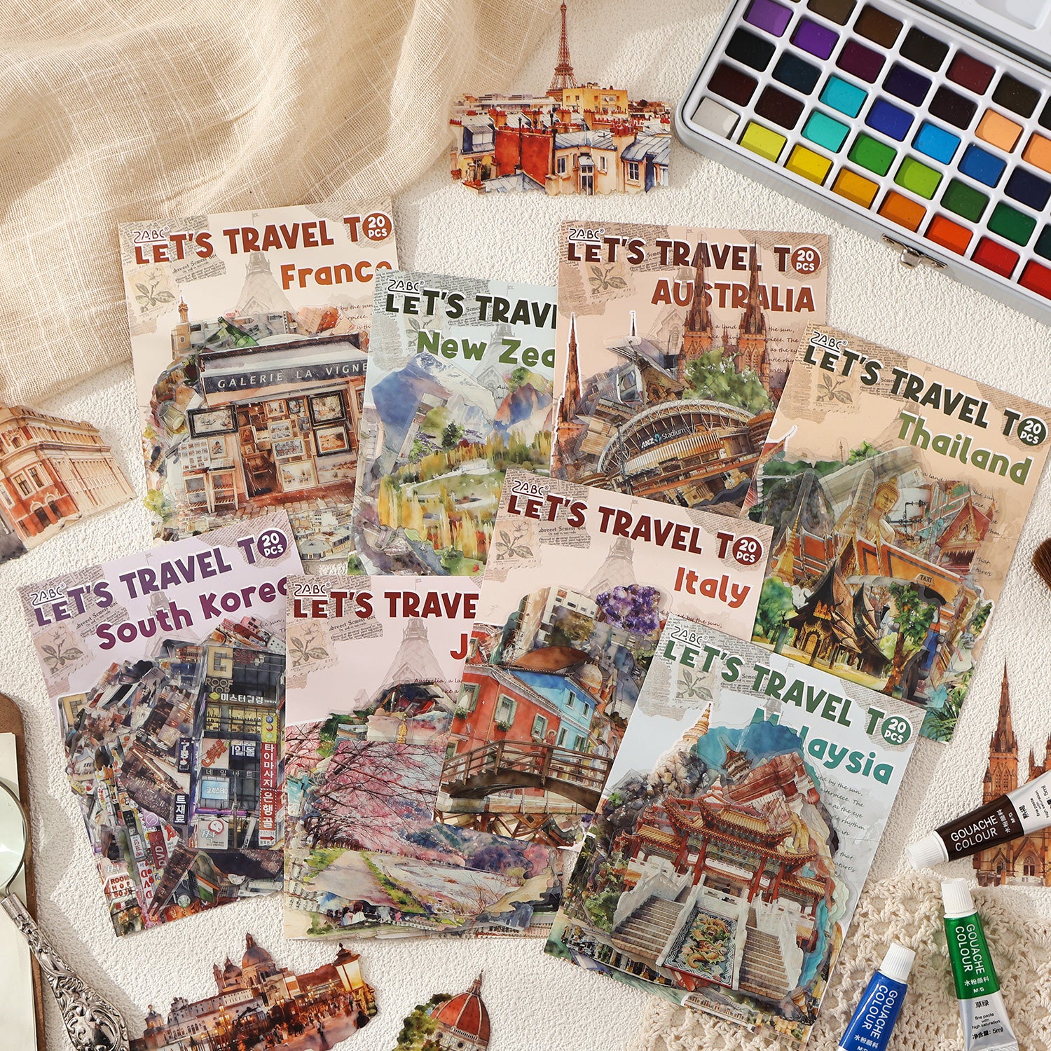 World Travel PET Sticker