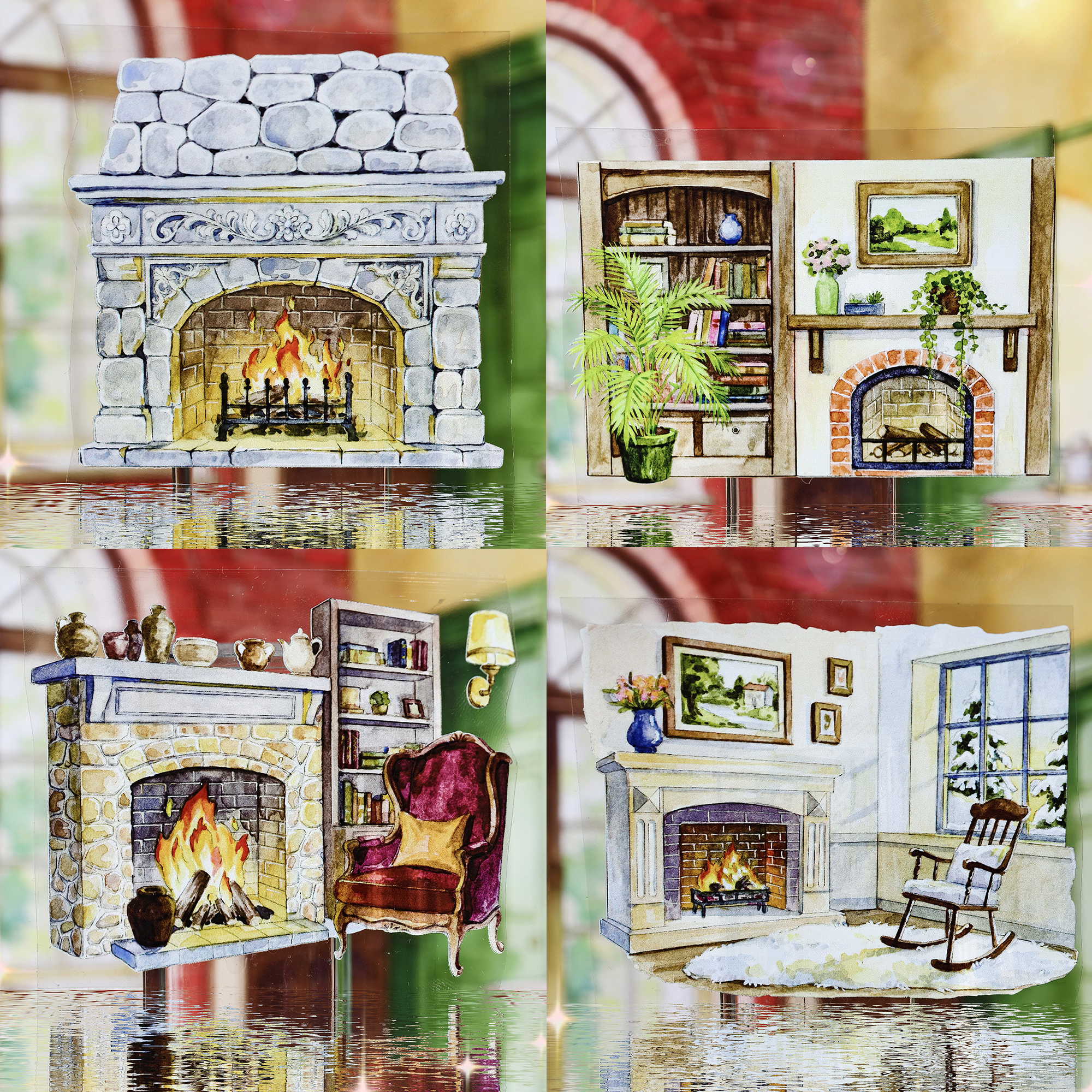 【OKTM】Warm Fireplace PET Tape
