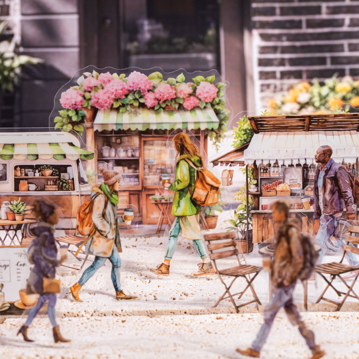 Coffee Market PET Sticker