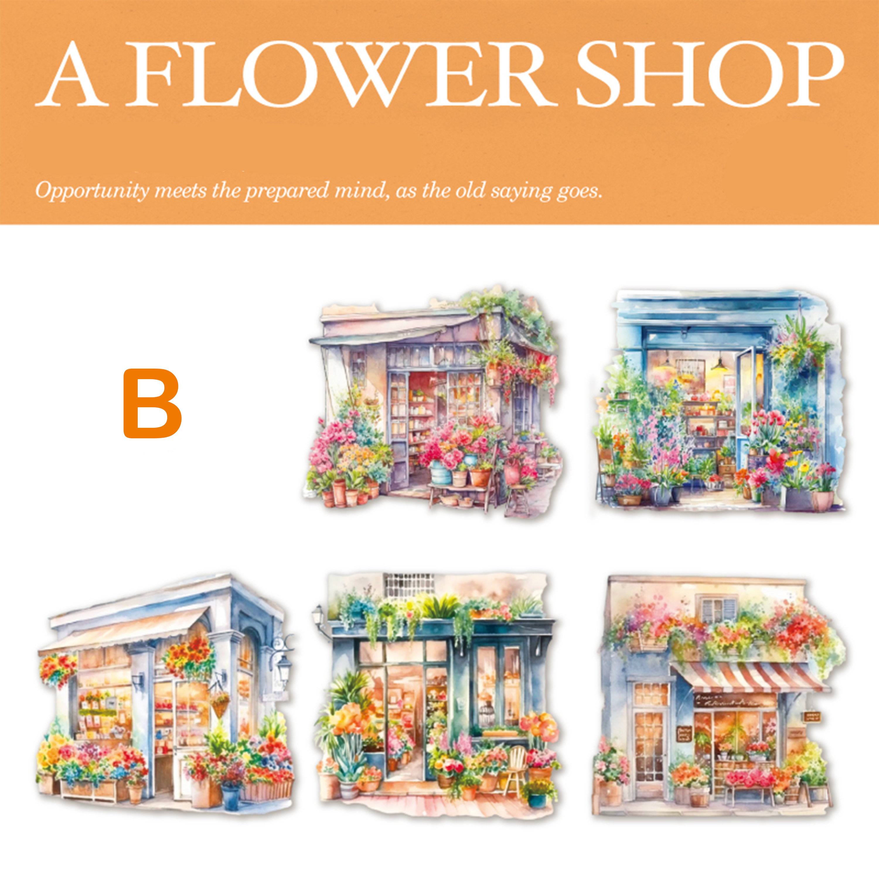 The flower shop PET Sticker