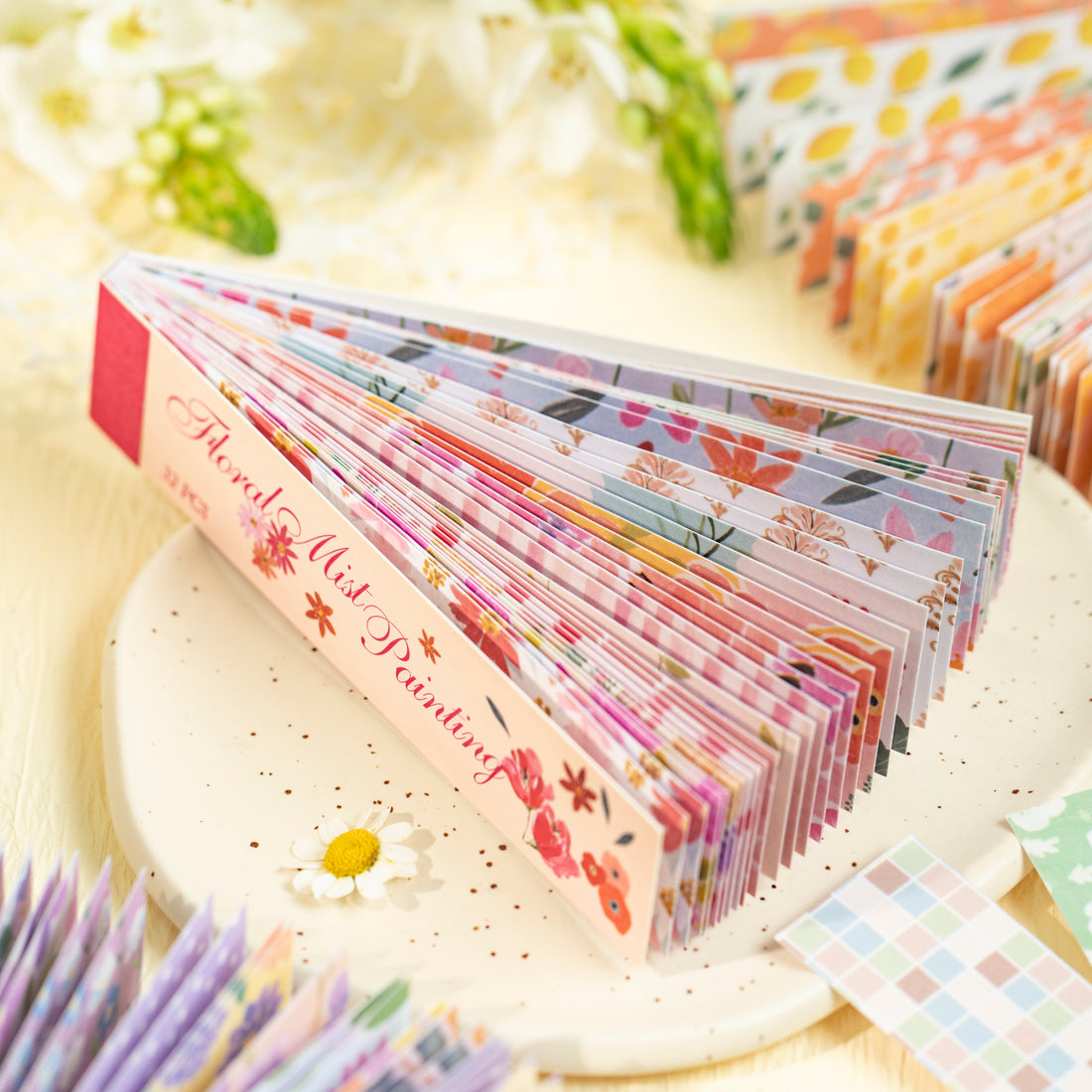 Floral Mist Painting Washi Sticker Book