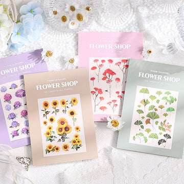 Four Seasons Flower Shop Pre-cut PET Sticker book
