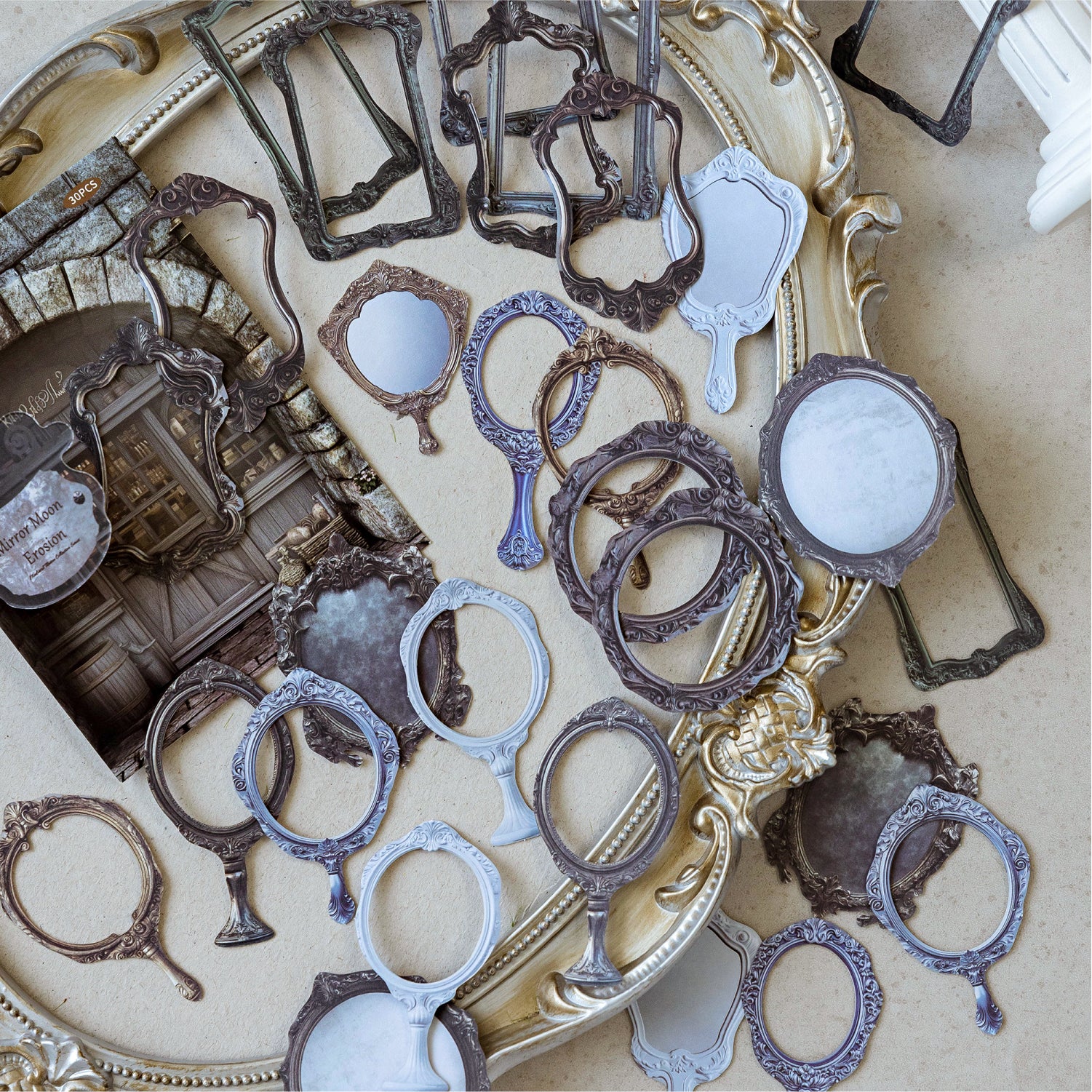 Antique Collection Museum Series Hard cardboard Sticker