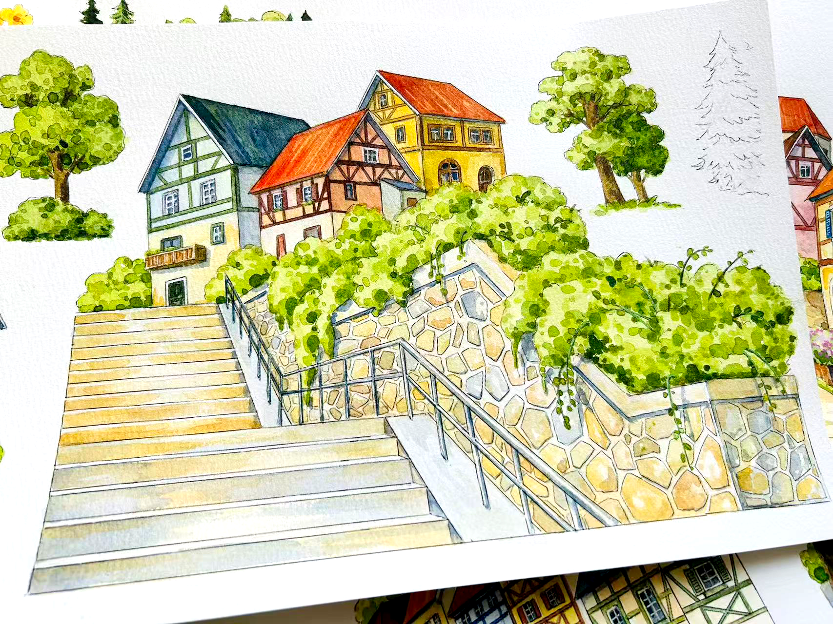 【MOOBOOM】German Town Scenery Pre-cut Landscaping Tape