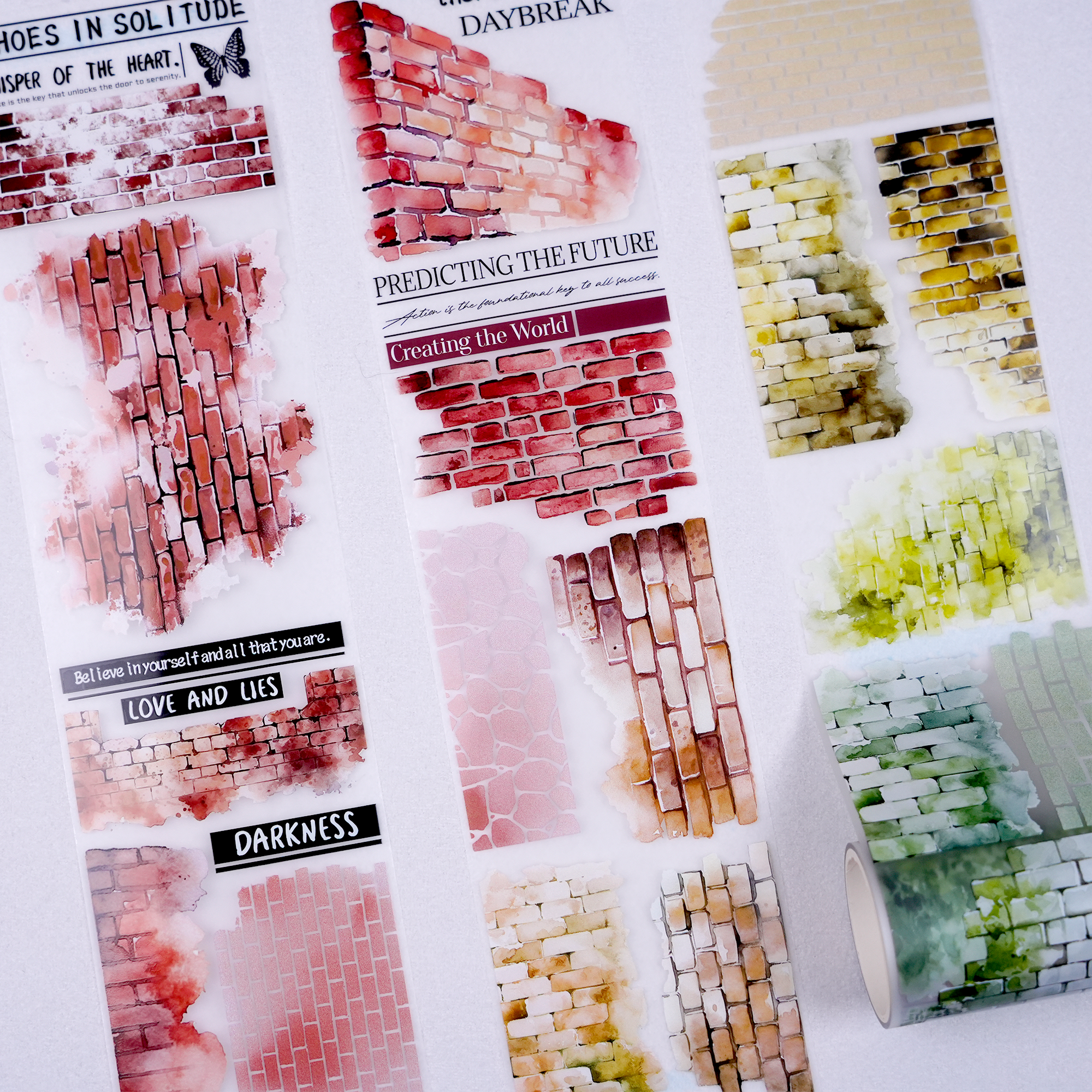 Red Wall Tiles PET Tape