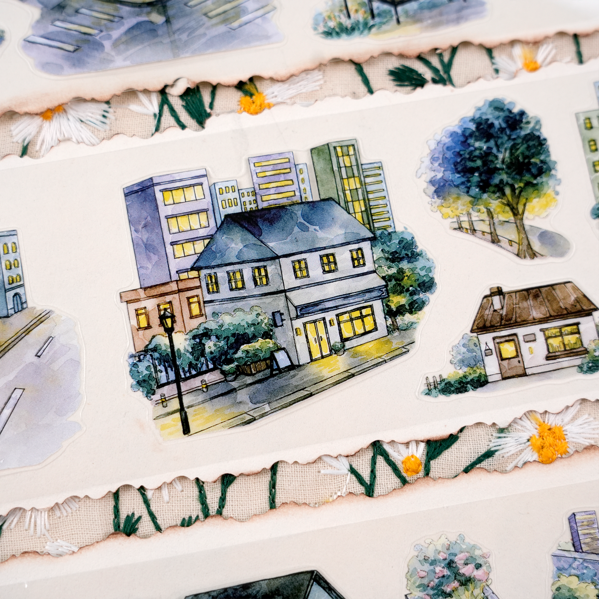 【MOOBOOM】Quiet Night Scenery Pre-cut Landscaping Tape