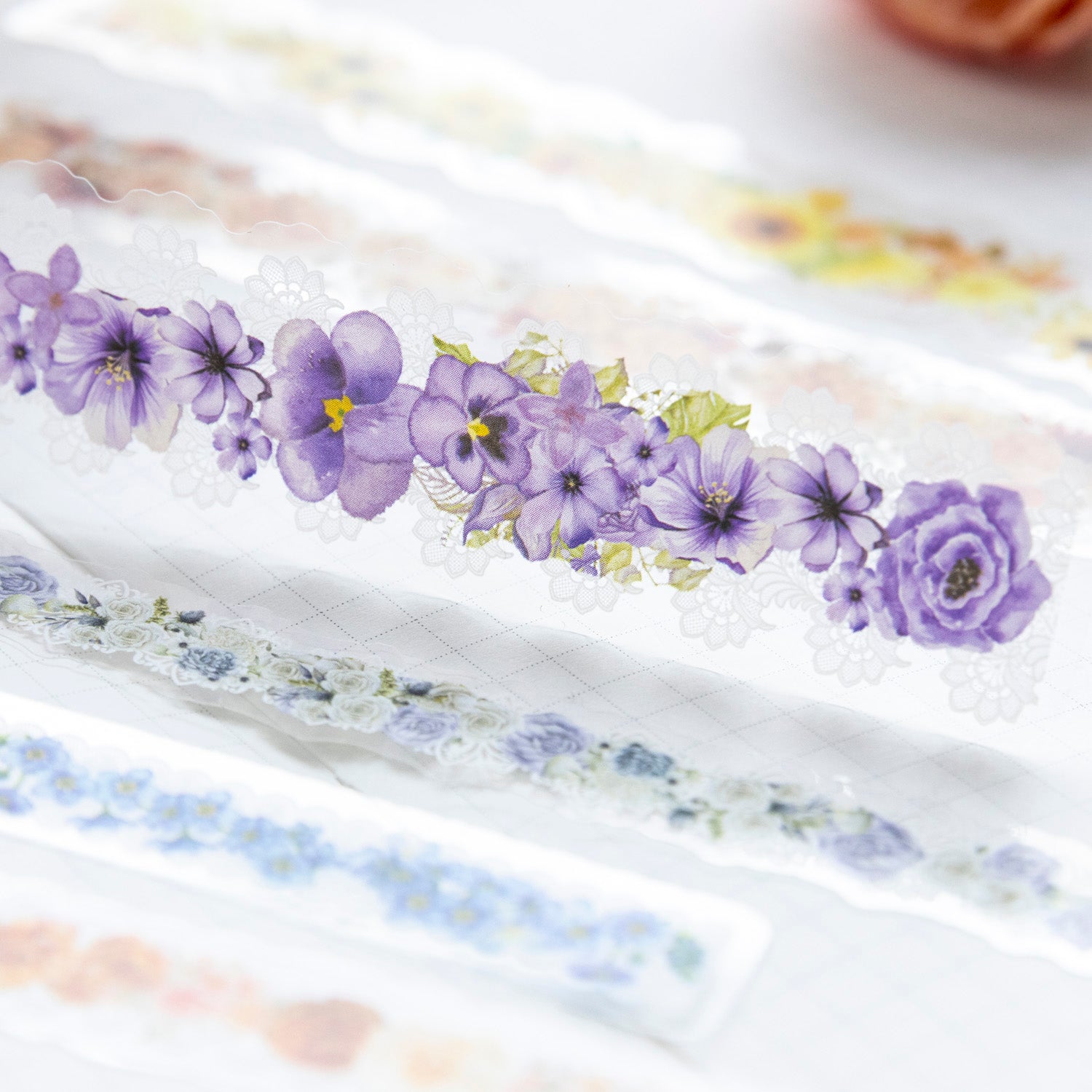 Long Lace Flower Stickers