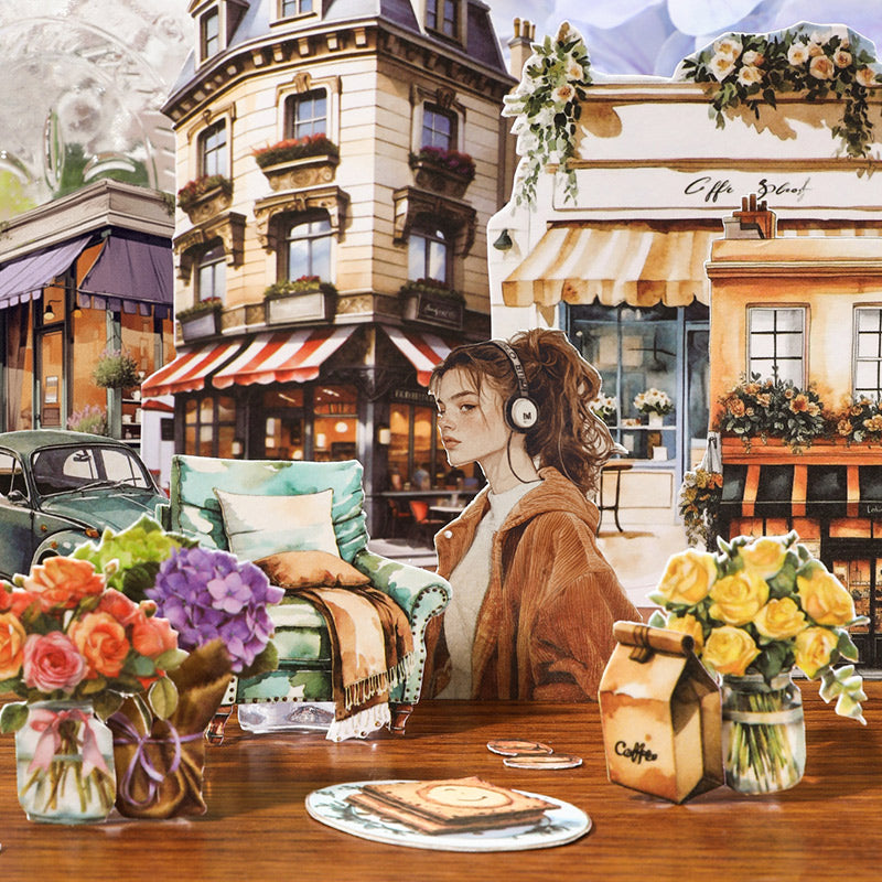 Slow Life Vintage Sticker Books