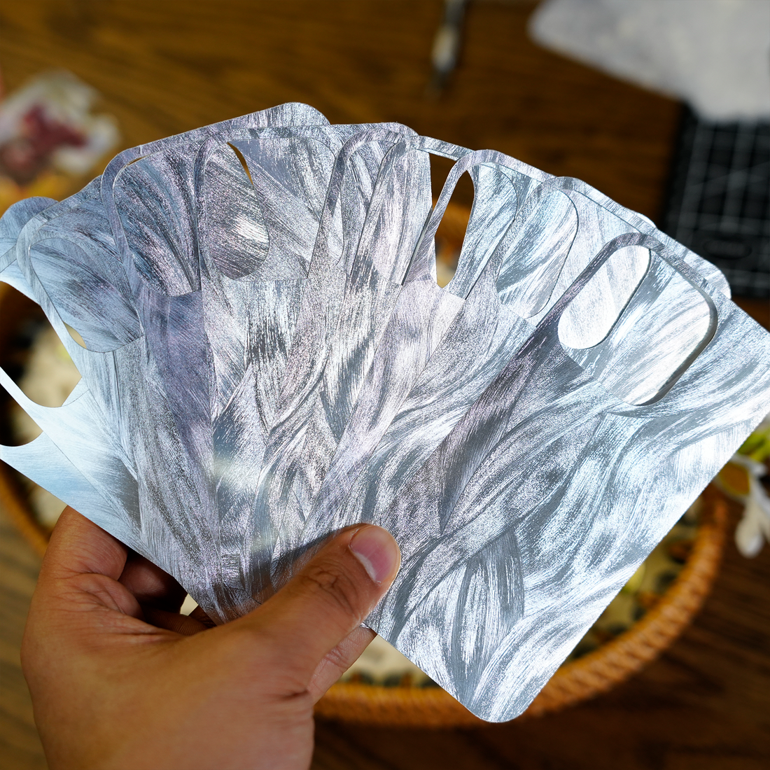 DIY Iphone Case & Feather Texture Backcard Set