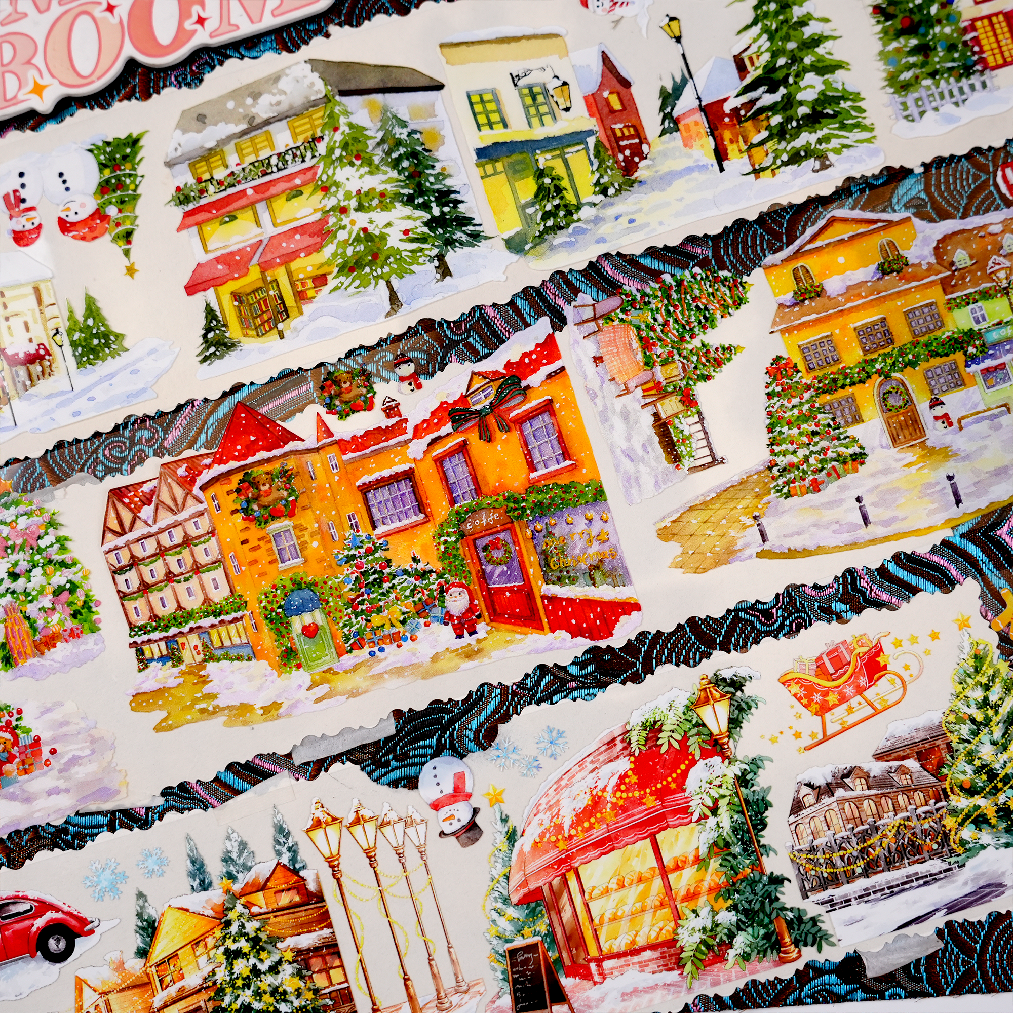 【ZERO】Christmas/Holiday/Halloween Landscaping Tape (8 Styles)(Whole Roll Tape)