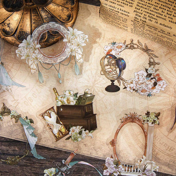 Garden Floral Border Stickers Vintage PET Stickers