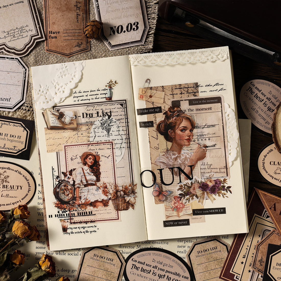 Old Times on Paper Scrapbooking Paper