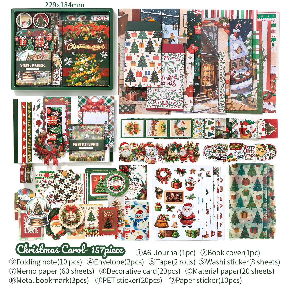 Christmas Carol Scrapbooking Supplies Box