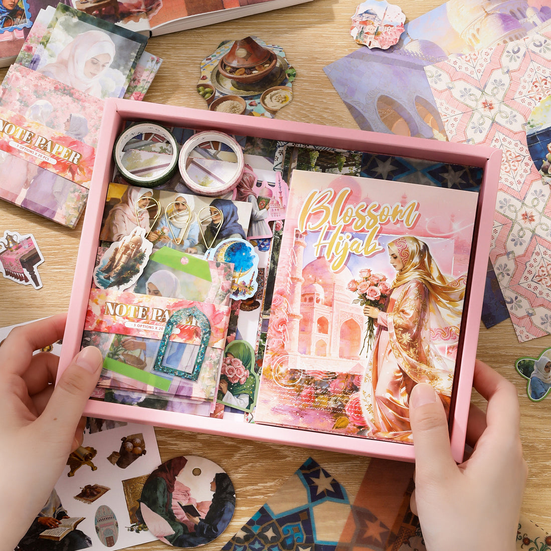 Blossom Hijab Scrapbooking Box For Scrapbooking and Journaling | MOOBOOM