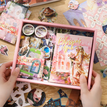 Blossom Hijab Scrapbooking Box For Scrapbooking and Journaling | MOOBOOM