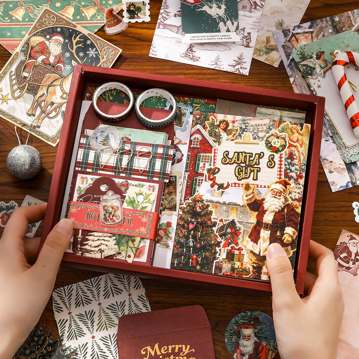 Santa's Gift Scrapbooking Supplies Box