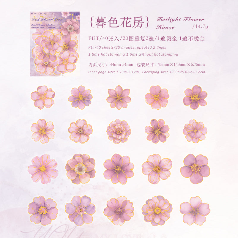 Whispers of Blossoms Flower PET Sticker