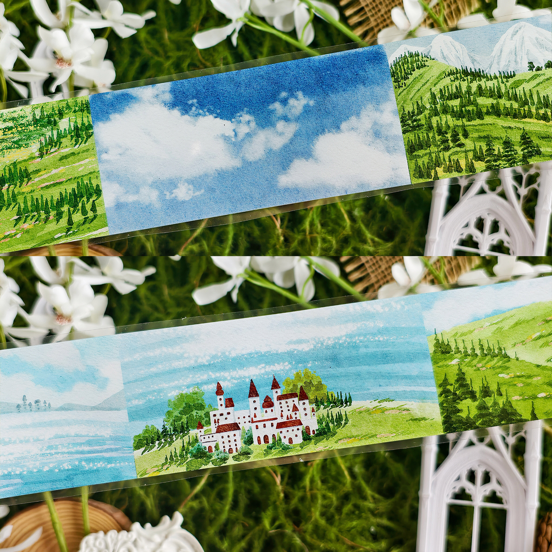【BOBOYU】Green Mountains and Blue Waters Landscaping Tape