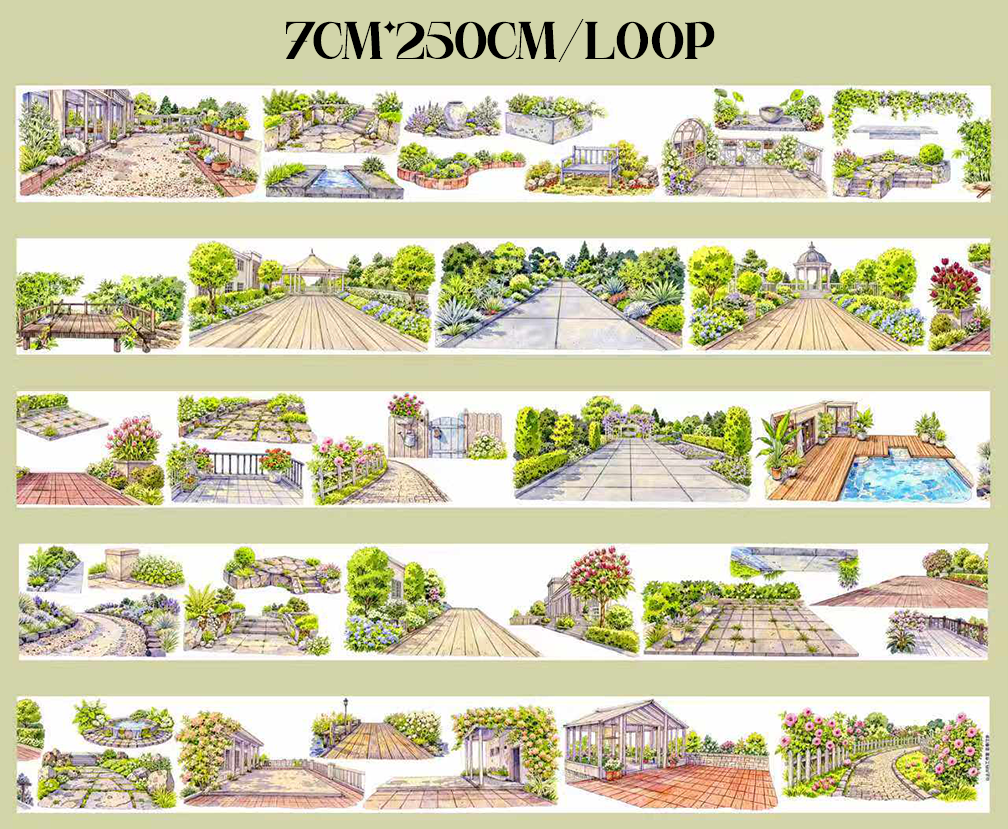 【SZCX】Spring View Trail Landscape PET Tape
