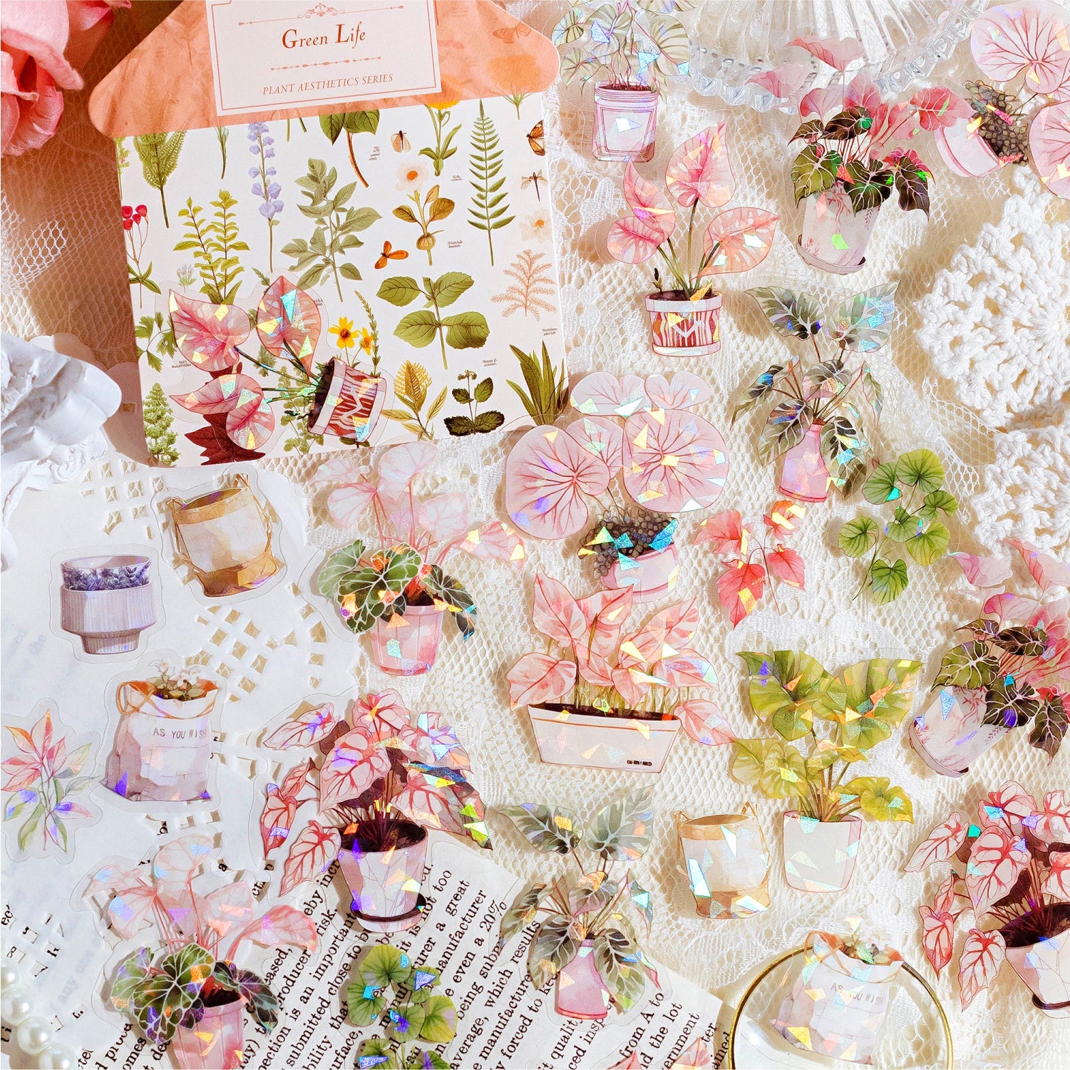 Botanical Aesthetic Flower PET Sticker