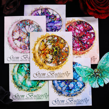 Jewel Butterfly PET Sticker
