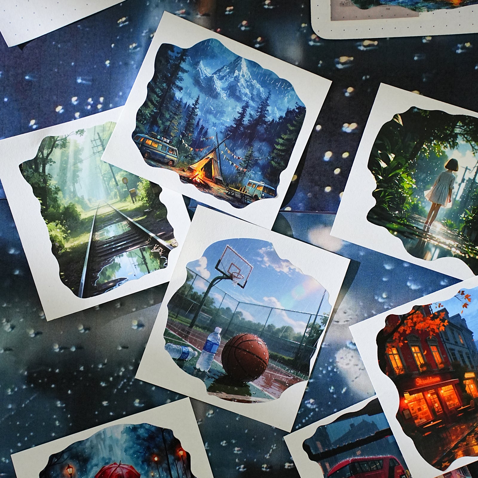 Rain Love Series PET Sticker