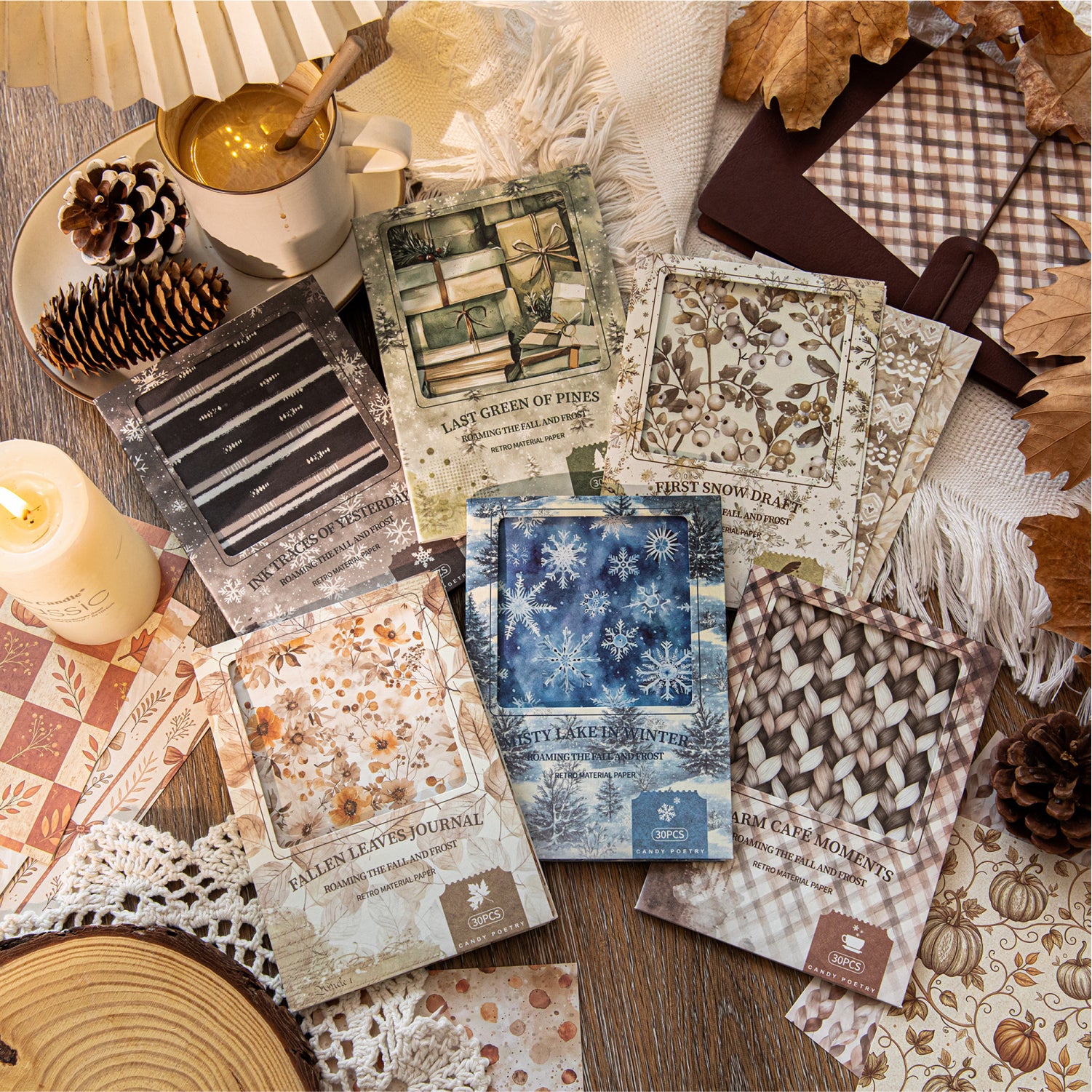 Roaming Autumn and Winter Scrapbooking Paper