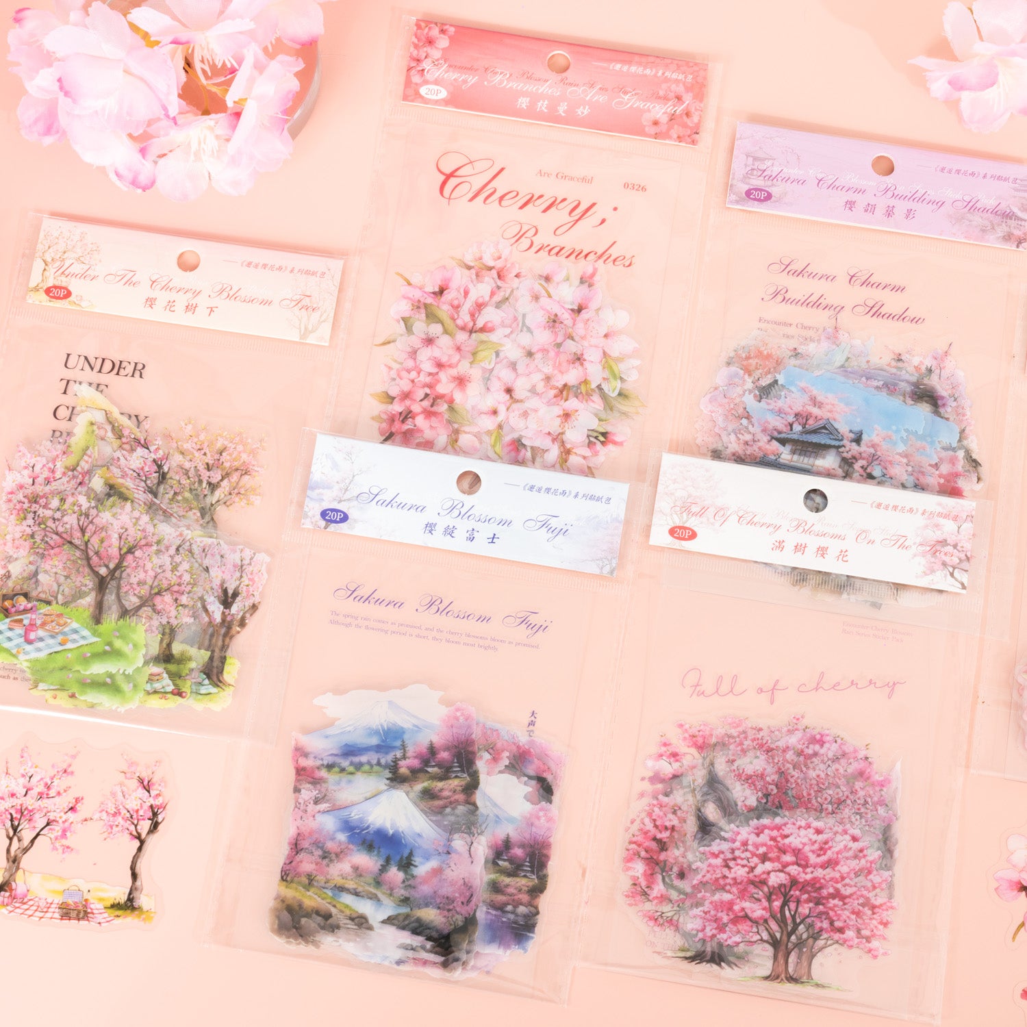 Encounter Cherry Blossom Rain PET Sticker