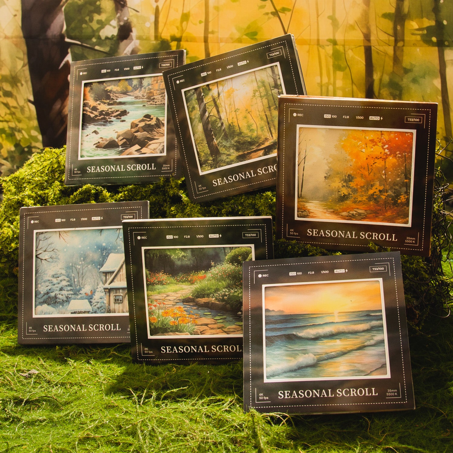 Season Scroll Scrapbooking Paper