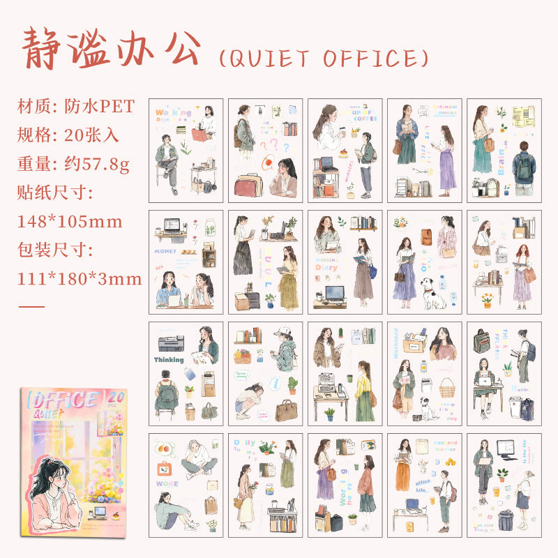 Girls Character Themed PET Sticker Book