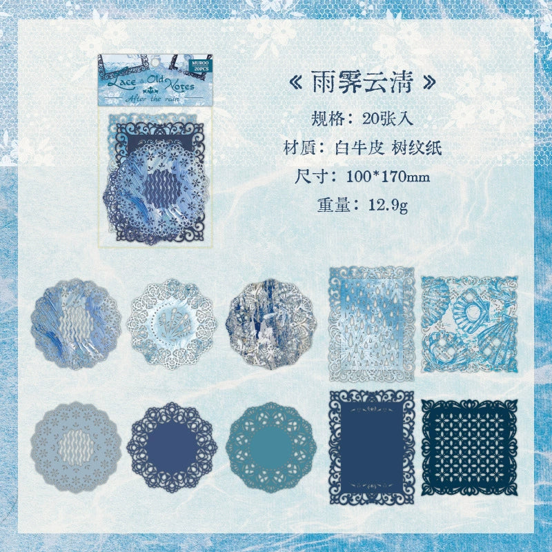 Lace-trimmed Vintage Letters Scrapbooking Paper