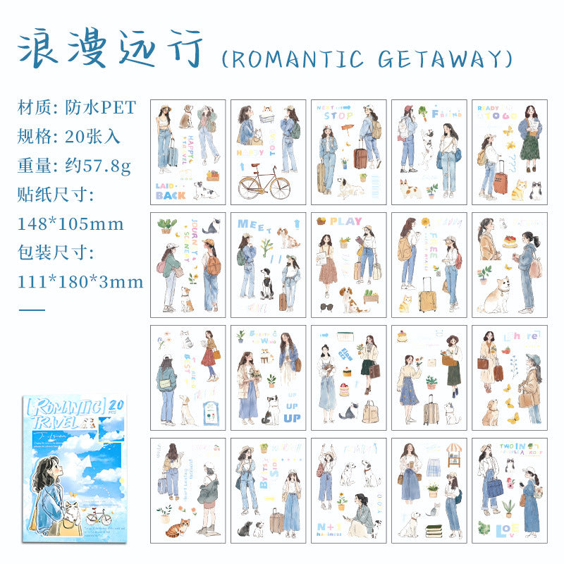 Girls Character Themed PET Sticker Book