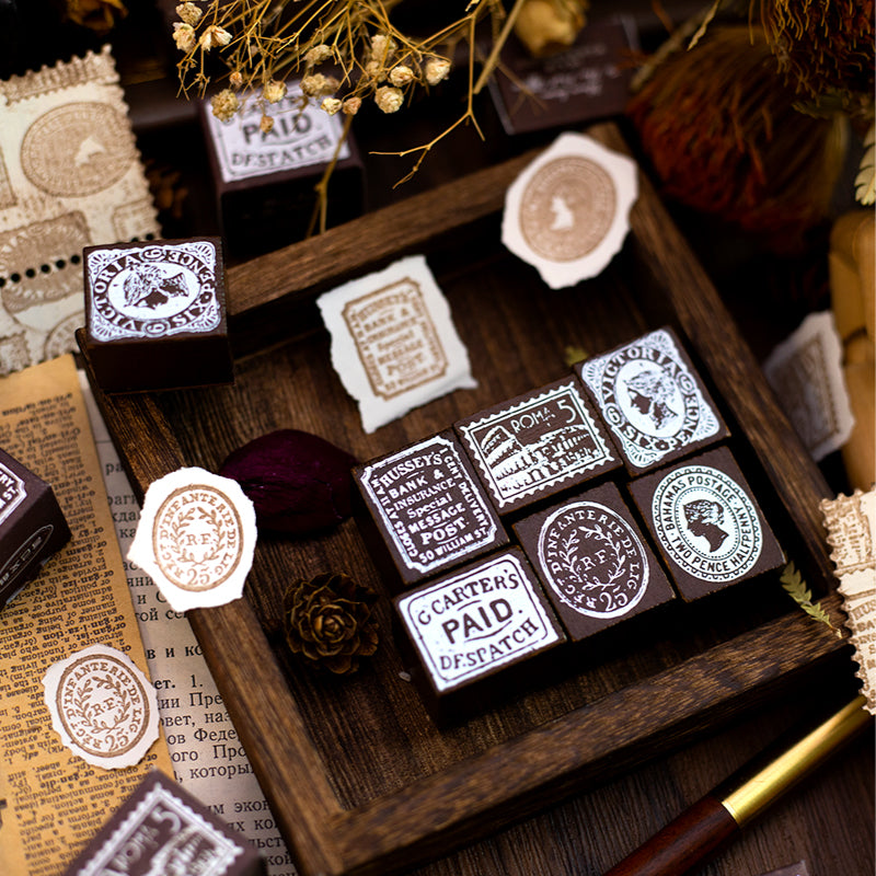 Post Office Scrapbook Journal Wooden Stamps For paper crafts