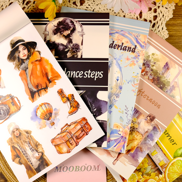 Vintage Sticker Book No.2| Vintage Sticker book for scrapbooking & journal