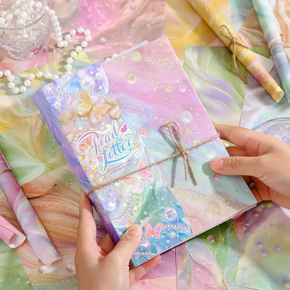 Pearlescent Scrapbook Paper (160 Pcs)