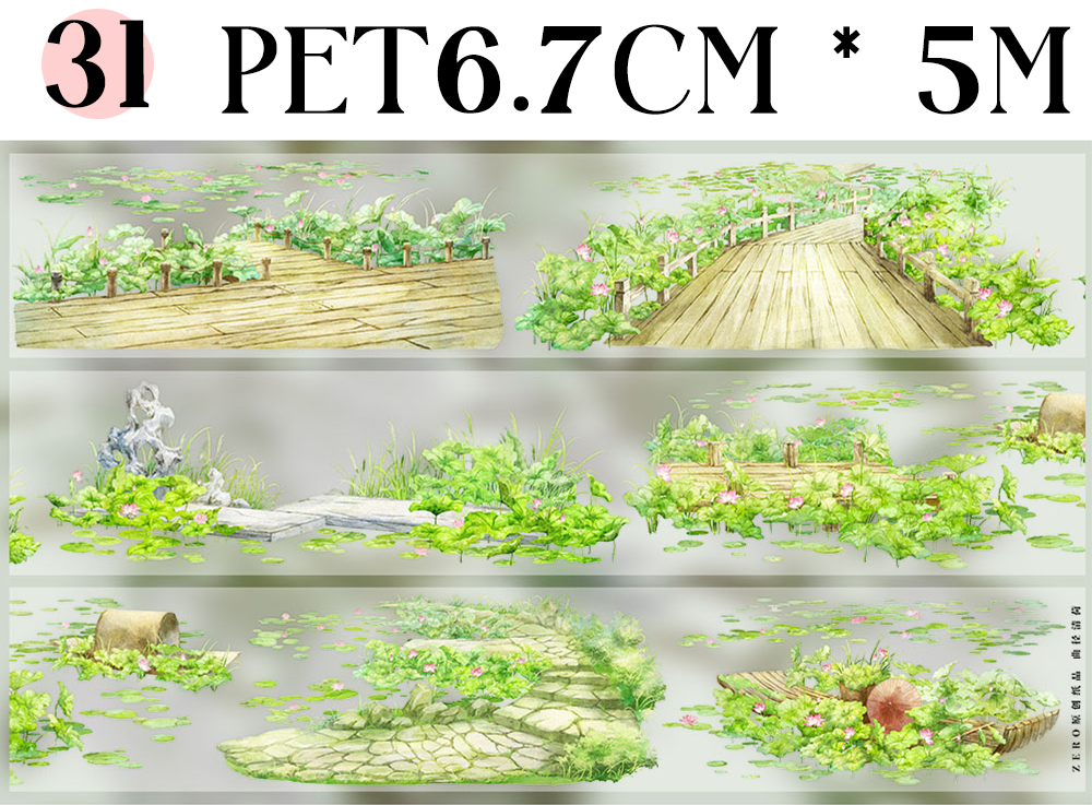 【ZERO】Ancient Chinese Figures & Construction Tape(42 Styles)(Whole Roll Tape)