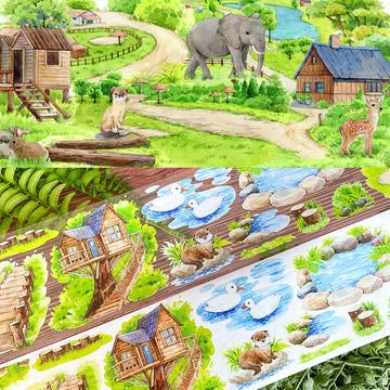 【NEW Studio】 Zoo Landscape Tape (7cm* 170cm)