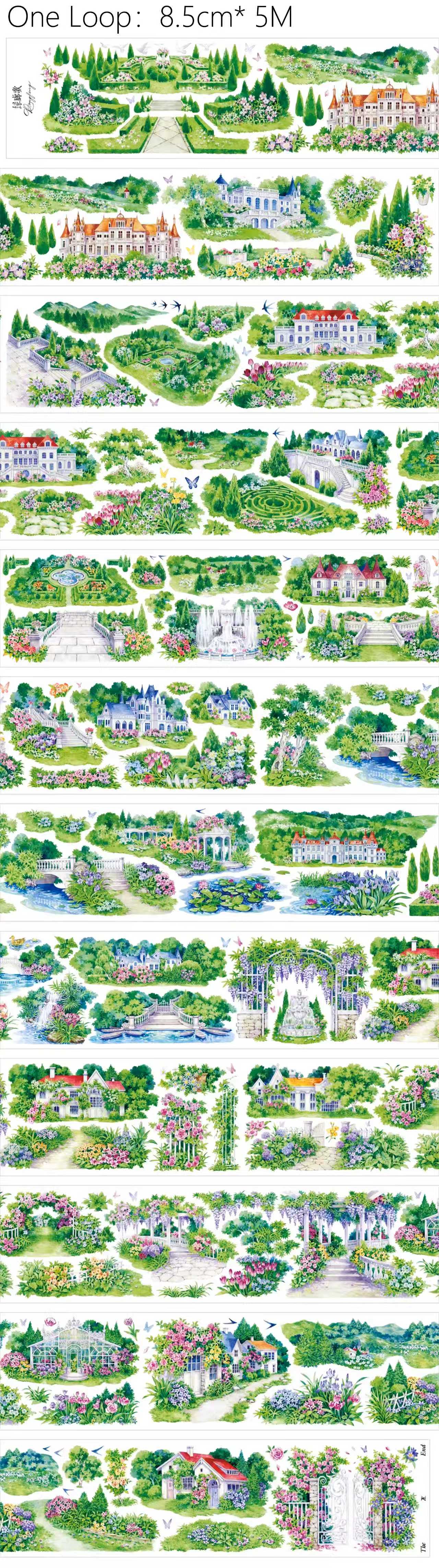 【Paper Domain】Song of the Green Corridor Landscaping PET Tape (8cm*5M)