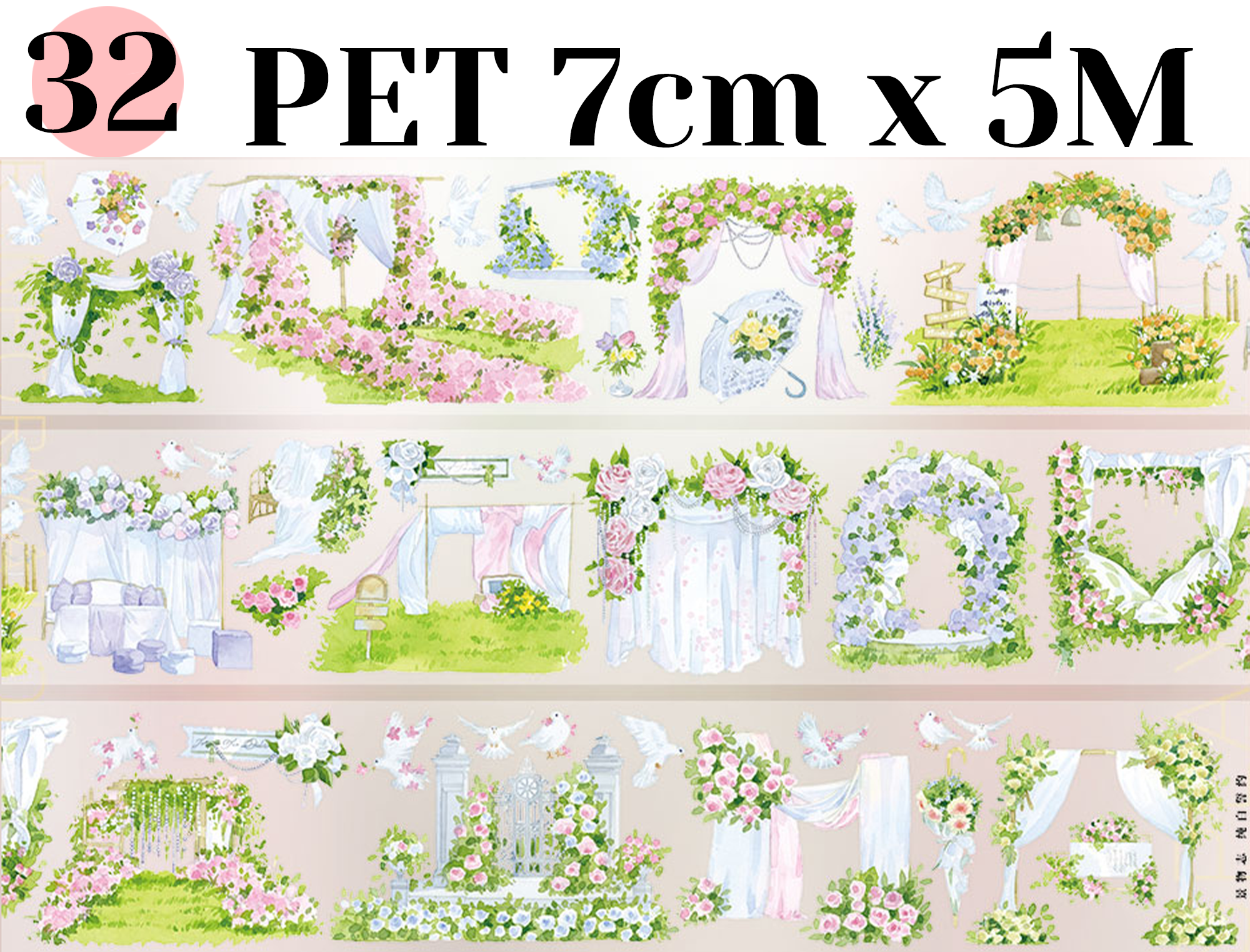 【ZERO】Forest Steppe Landscaping Tape(40 Styles)(Whole Roll Tape)