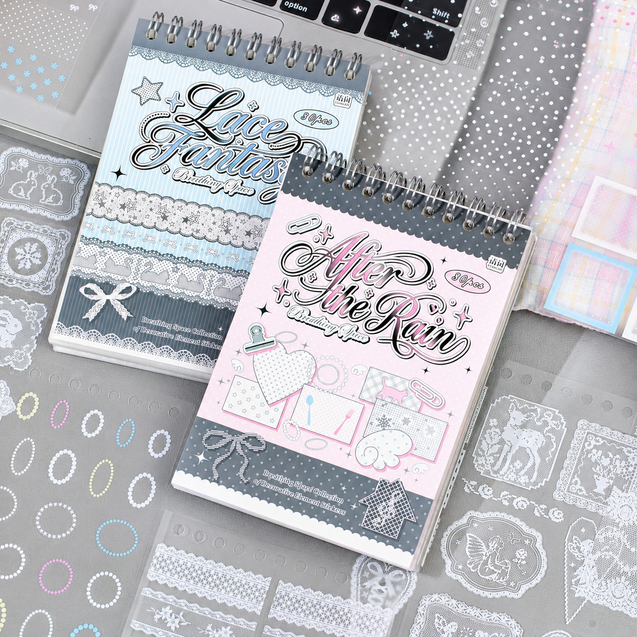 Lace Polka Dot PET Sticker Book