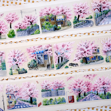【BOBOYU】Sakura Long Street Landscape Tape