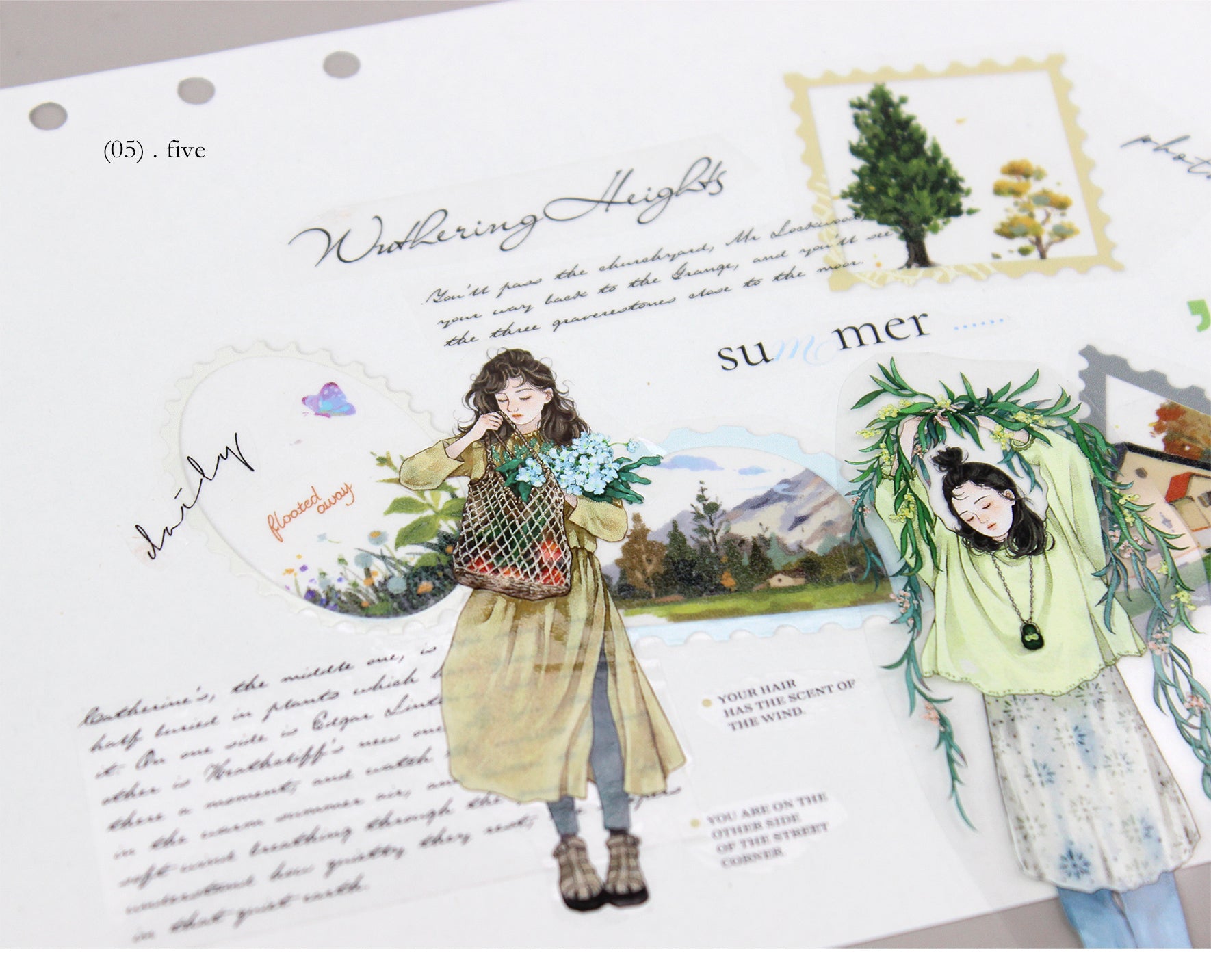 【MOOD】 Embrace Nature Character PET Tape