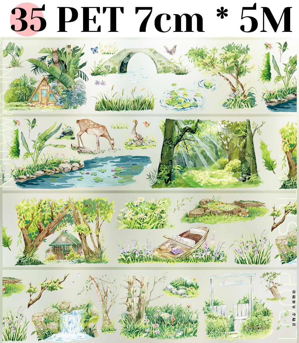 【ZERO】Forest Steppe Landscaping Tape(40 Styles)(Whole Roll Tape)