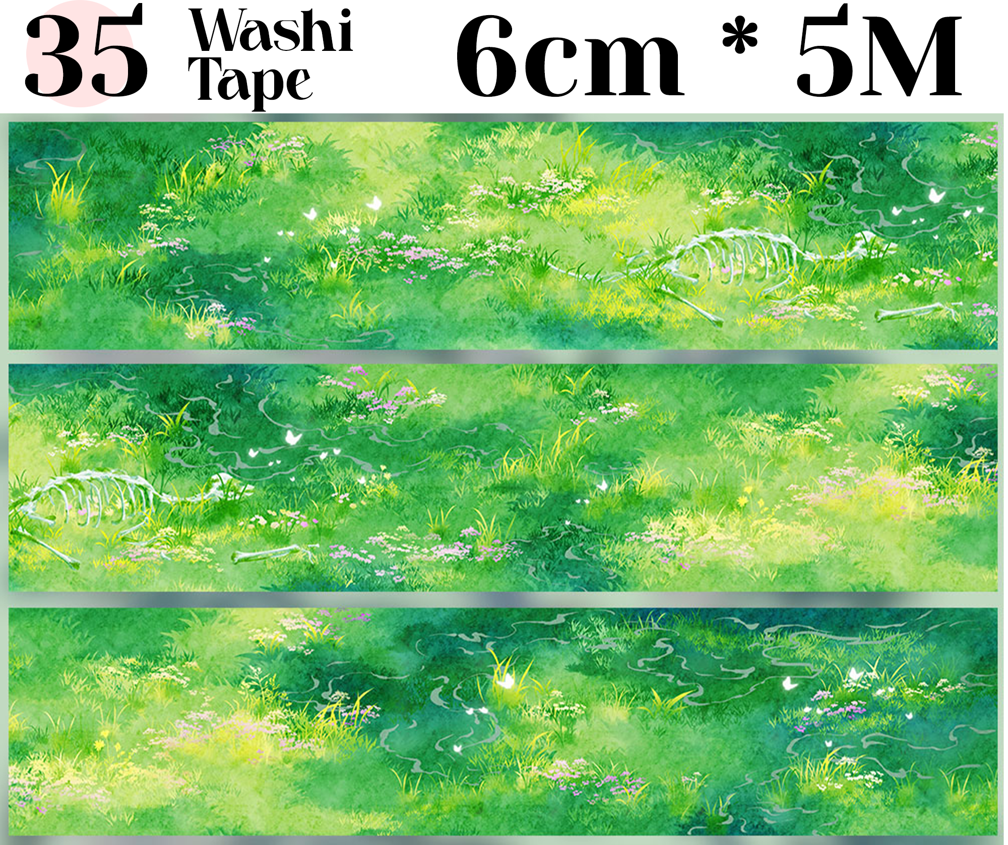 【ZERO】Sky & Grassland Landscaping Tape(40 Styles)(Whole Roll Tape)