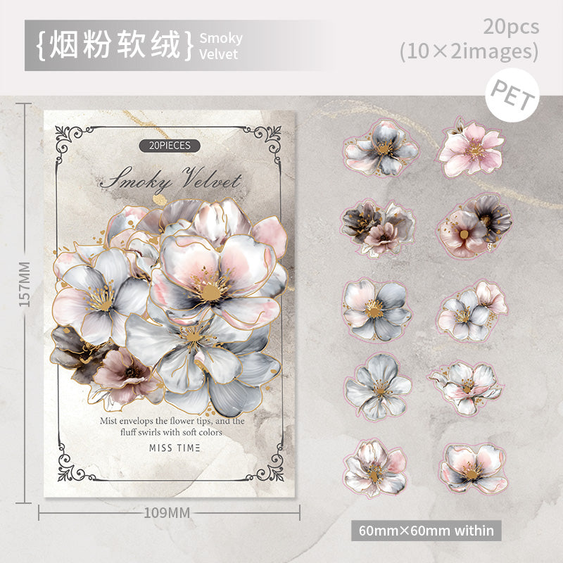 Floral Poetry Series PET Sticker for journaling and scrapbooking