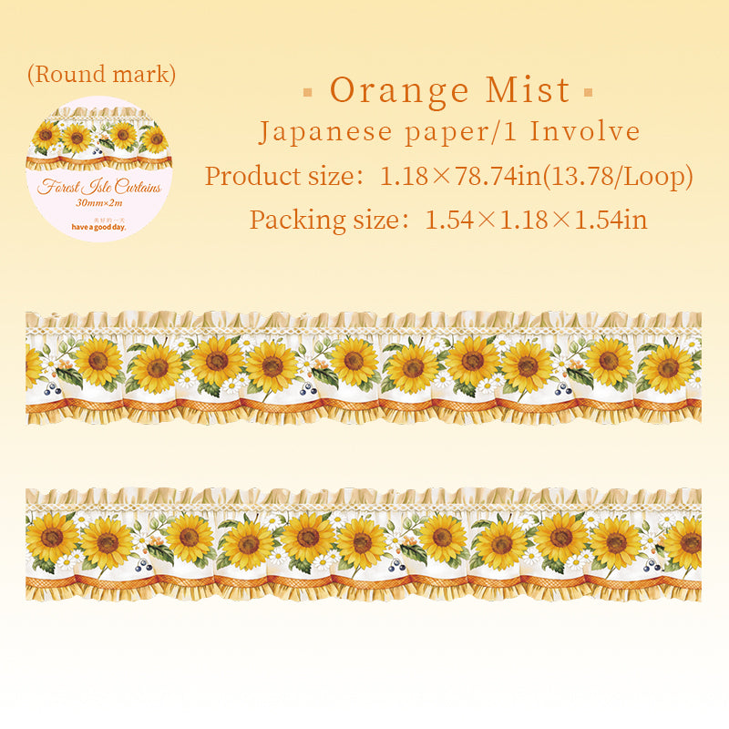 Forest Isle Flowing Curtains Series Washi Tape