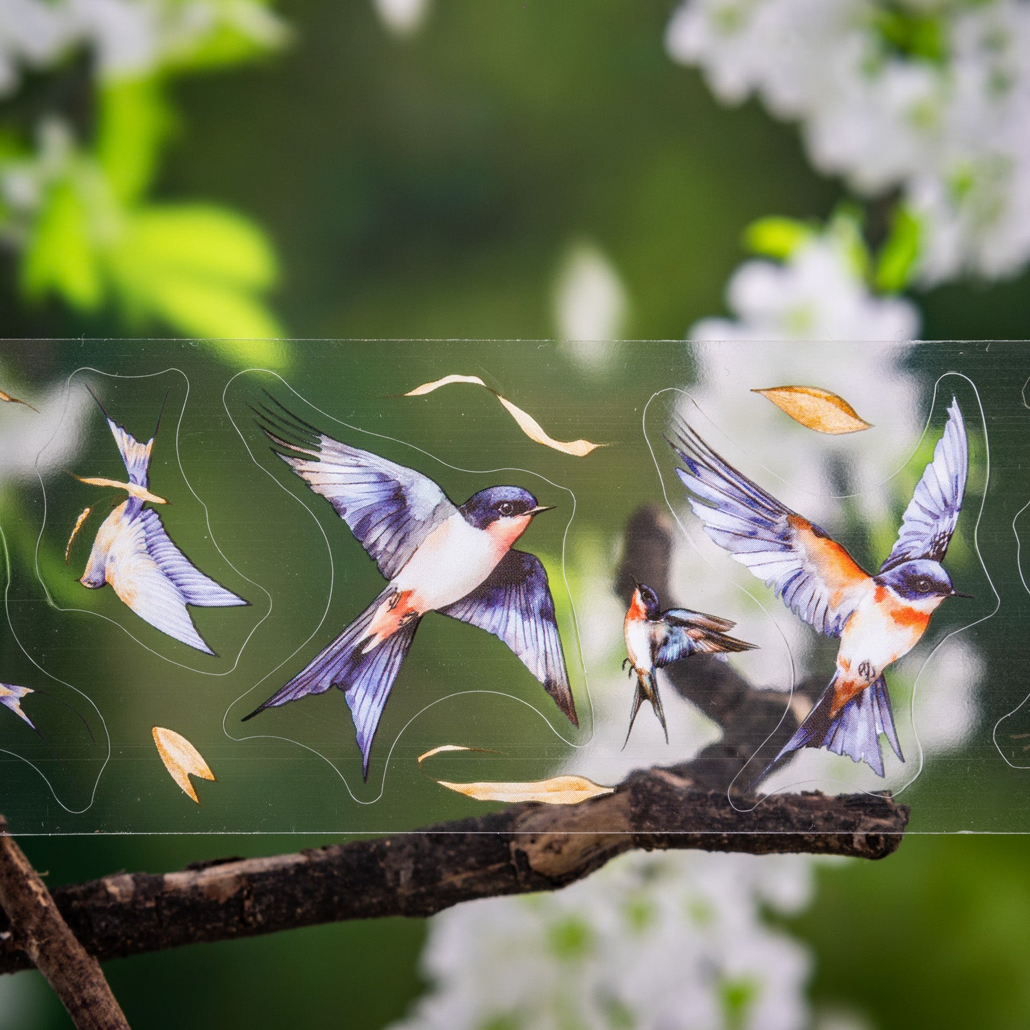 Birds Among the Clouds Pre-cut PET Tape