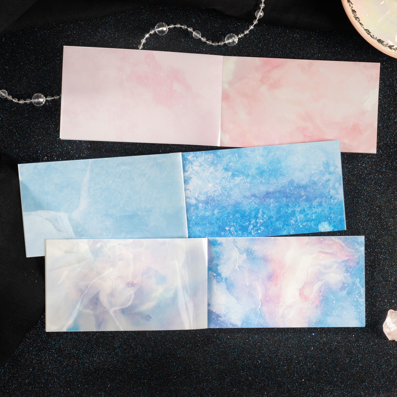 Bright Starry Sky Background Scrapbooking Sticker + Paper