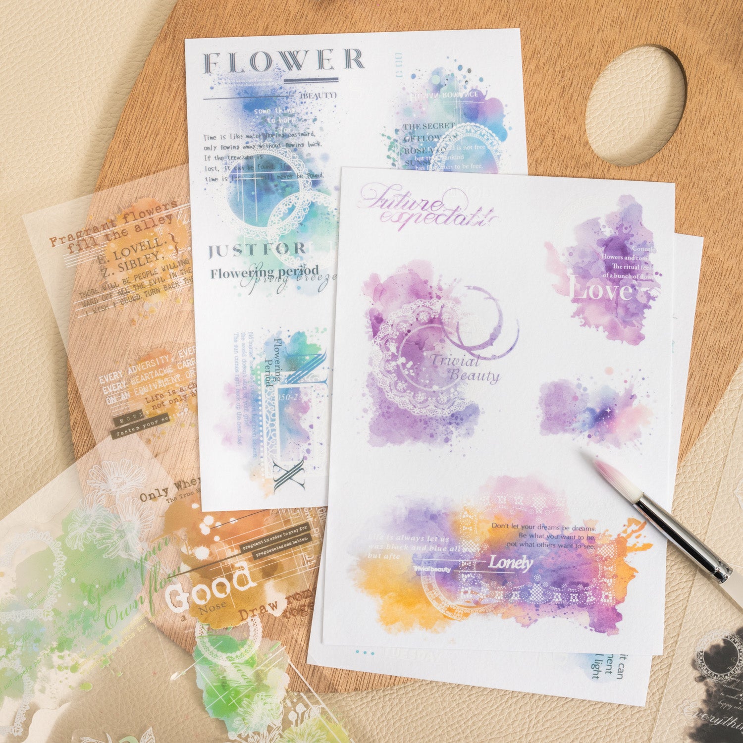 Watercolor Album Sticker Book