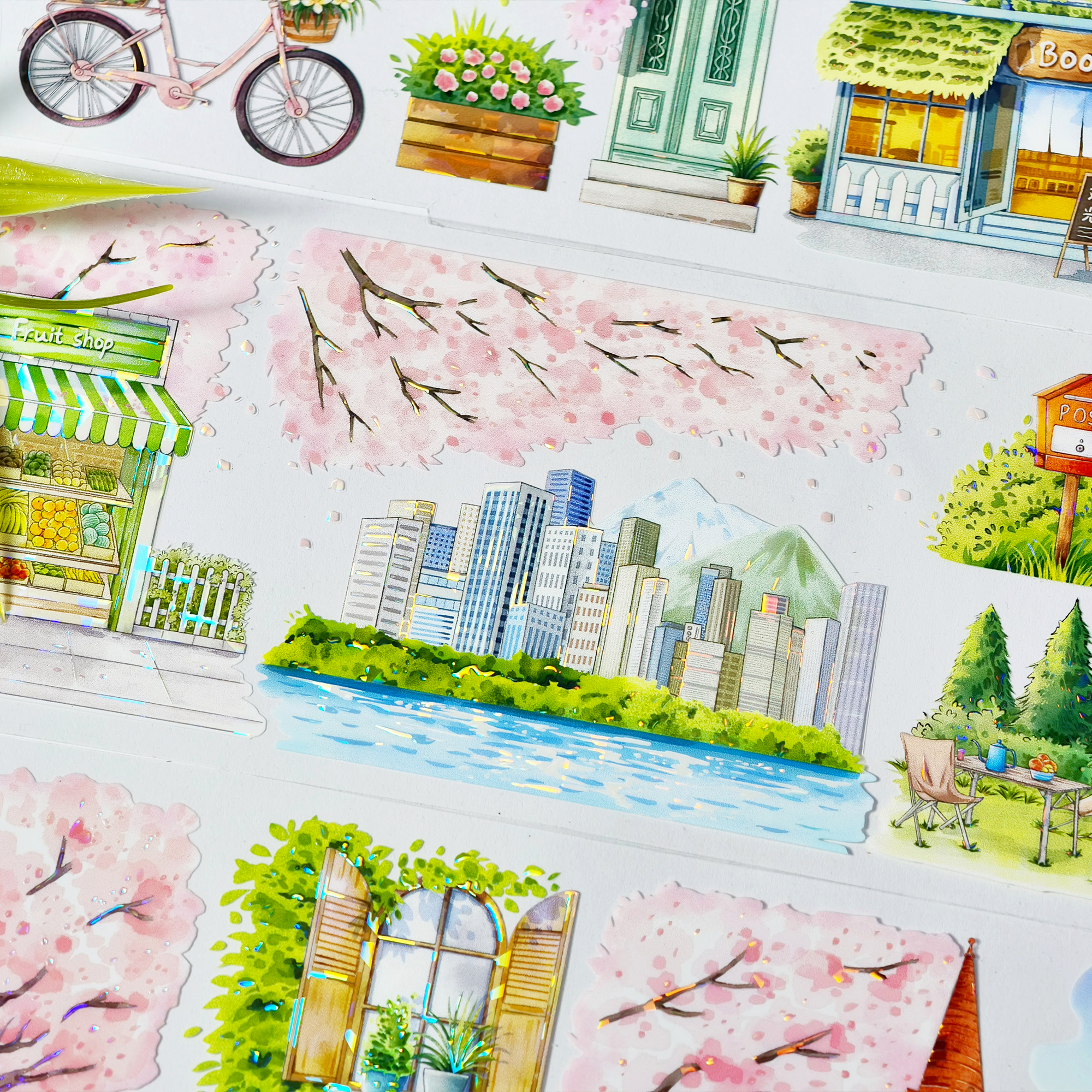 【BOBOYU】Falling Petals Corridor Landscaping Tape